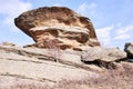 Mountain landscape. Large stones. Blue sky