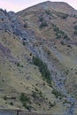 Mountain landscape in late autumn in the Carpathian Mountains, Romania. Fagaras. Royalty Free Stock Photo