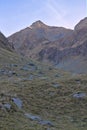 Mountain landscape in late autumn in the Carpathian Mountains, Romania. Fagaras. Royalty Free Stock Photo