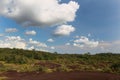 Mountain landscape with limestone scree and forest more clouds a Royalty Free Stock Photo