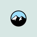 mountain landscape logo design template. outdoor logo design