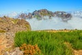 Mountain landscape, Madeira island, Portugal. Peak Ariero, Pico Arierio Royalty Free Stock Photo