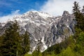 Mountain landscape with majestic peaks, lush greenery. Nature photography. Scenic, outdoors, adventure, travel, hiking, wilderness