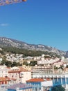 Mountain landscape of Monaco around of buildings