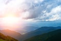 Mountain landscape, morning sunrise Royalty Free Stock Photo