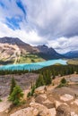 Mountain landscape with Mount Patterson at Peyto Lake - Canada, Alberta, Banff National Park, Peyto Lake - Rocky Royalty Free Stock Photo