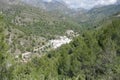 Mountain landscape near Frigiliana,Costa del Sol, Spain. Hamlet of El Acebuchal.