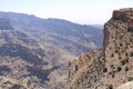 Mountain landscape near Jebel Shams, Sultanate of Oman Royalty Free Stock Photo