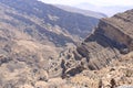 Mountain landscape near Jebel Shams, Sultanate of Oman Royalty Free Stock Photo