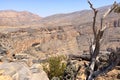 Mountain landscape near Jebel Shams, Sultanate of Oman Royalty Free Stock Photo