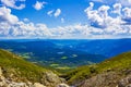 Mountain landscape panorama at sunny day in Vang Norway Royalty Free Stock Photo