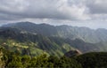 Mountain landscape panoramic view - green hills Royalty Free Stock Photo