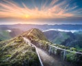 Mountain landscape Ponta Delgada island, Azores Royalty Free Stock Photo