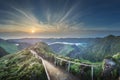 Mountain landscape Ponta Delgada island, Azores Portugal Royalty Free Stock Photo