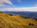 Mountain landscape on the Prahova Valley in Romania Royalty Free Stock Photo