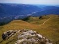 Mountain landscape on the Prahova Valley in Romania Royalty Free Stock Photo