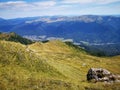 Mountain landscape on the Prahova Valley in Romania Royalty Free Stock Photo