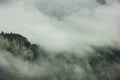 rain clouds over the forest. Mountain landscape. Turkey Royalty Free Stock Photo