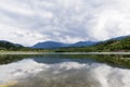 Mountain landscape reflectin in Campul lui Neag lake Royalty Free Stock Photo