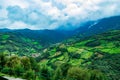 Mountain landscape in Riosa Asturias near the Angliru peak in Spain Royalty Free Stock Photo