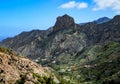 Mountain landscape with Roque Cano, Island La Gomera, Canary Islands, Spain, Europe Royalty Free Stock Photo