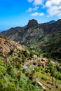 Mountain landscape with Roque Cano, Island La Gomera, Canary Islands, Spain, Europe Royalty Free Stock Photo