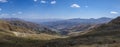 Mountain landscape with serpentine road. The view from top of Va Royalty Free Stock Photo