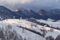 Mountain landscape shot in winter