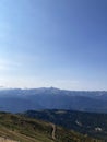 Mountain landscape. Sky and spaciousness. Mobile photography.