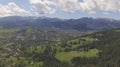 Mountain landscape with small town in the valley Tatra Mountains of Poland and panorama of Zakopane