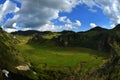 mountain landscape in summer morning - Fundatura Ponorului, Romania Royalty Free Stock Photo