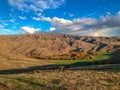 Mountain landscape on a sunny autumn day near Queenstown, New Zealand