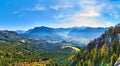 Mountain landscape at sunny day in Austrian Alps.