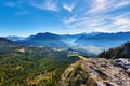 Mountain landscape at sunny day in Austrian Alps. Royalty Free Stock Photo