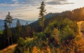 Scenic mountain landscape at sunset Royalty Free Stock Photo