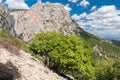 Mountain landscape in the Supramonte of Urzulei near the Ghenna Silana pass Sardinia, Italy