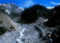 Mountain landscape in the Swiss National Park in the Engadina