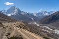 Mountain landscape of Thukla pass Royalty Free Stock Photo