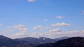 Mountain landscape timelapse the moving white clouds of the Carpathian Mountains