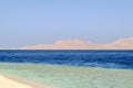 Mountain landscape of Tiran island in the Red Sea