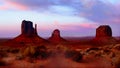 Monument Valley Landscape Twilight Scene