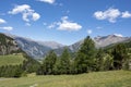 Mountain landscape in the Alpes-de-Haute-Provence department in the Mercantour massif in summer