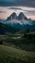 Mountain landscape in Val San Nicolo, Dolomites, Italy