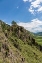 Mountain landscape in the valley of the confluence of the Katun and Maly Yaloman rivers, Altai, Russia