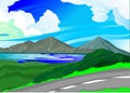 Mountain landscape vector art