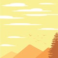 mountain landscape. Vector illustration decorative design Royalty Free Stock Photo