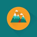 mountain landscape. Vector illustration decorative design Royalty Free Stock Photo