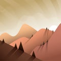 mountain landscape. Vector illustration decorative design Royalty Free Stock Photo