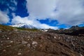 Mountain landscape: view on active Koryaksky Volcano on a sunny day. Koryaksky-Avachinsky Group of Volcanoes, Kamchatka