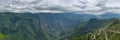 Mountain landscape, view from cable car not far from Armenian Apostolic monastery Tatev Royalty Free Stock Photo